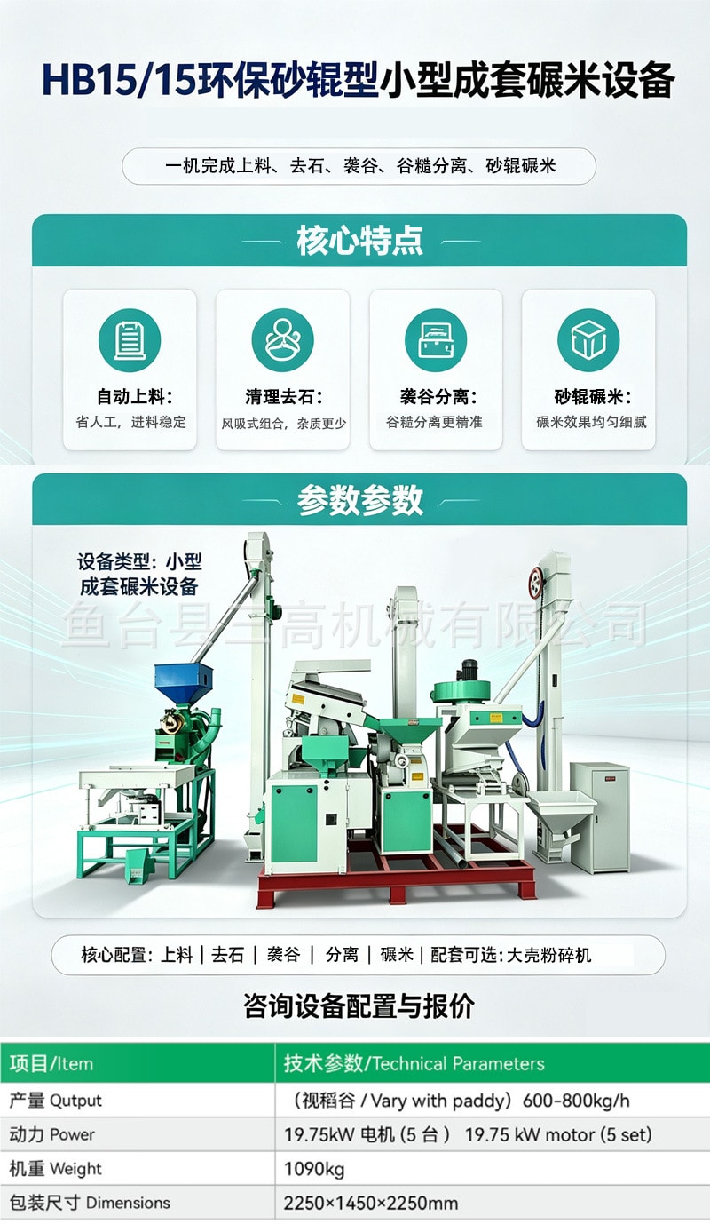 HB15/15 Compact Rice Milling Line — Equipment detail 1